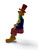 Vintage LOS GATOS paper mache circus clown figure shelf sitter 1970's MEXICO side view