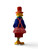 Vintage LOS GATOS paper mache circus clown figure shelf sitter 1970's MEXICO back view
