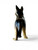 Vintage HAGEN RENAKER German Shepherd dog bone china figurine 825 1970's AMERICA back view