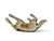 Vintage Alsatian German Shepherd dog reclining stoneware figurine 1960's JAPAN bottom view