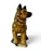 Vintage WADE Alsatian German Shepherd Whoppa dog ceramic figurine 1980's ENGLAND front view