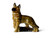 Vintage WADE Alsatian German Shepherd Whoppa dog ceramic figurine 1980's ENGLAND side view
