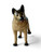 Vintage Alsatian German Shepherd dog standing porcelain figurine 1960's JAPAN front view
