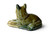 Vintage WADE Alsatian German Shepherd Whimsies dog figurine 1970's ENGLAND C back view