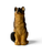Vintage ARTEFICE German Shepherd dog figurine Esposito marble resin 1997 ITALY B front view