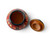 Vintage Peruvian terracotta lidded pot jar box trinket Andean 1970's PERU interior view