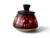 Vintage Peruvian terracotta lidded pot jar box trinket Andean 1970's PERU front view