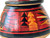 Vintage Peruvian terracotta lidded pot jar box trinket Andean 1970's PERU side view
