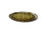 Vintage Florentine wooden tray platter gold gilt round Florence 1950's ITALY side view