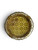 Vintage Florentine wooden tray platter gold gilt round Florence 1950's ITALY front view