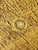 Vintage Florentine wooden tray platter gold gilt round Florence 1950's ITALY close up view