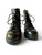 Vintage LYMINGTON PACIFIC black leather cadet combat military ADF boots size 7.5 front view
