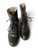 Vintage LYMINGTON PACIFIC black leather cadet combat military ADF boots size 7.5 front view