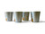 Vintage FIESTA anodised aluminium runner cup tumbler set X4 1950's AUSTRALIA side view