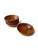 Vintage parquet wood bowls mini pinch oil charcuterie set X6 1960's THAILAND main view