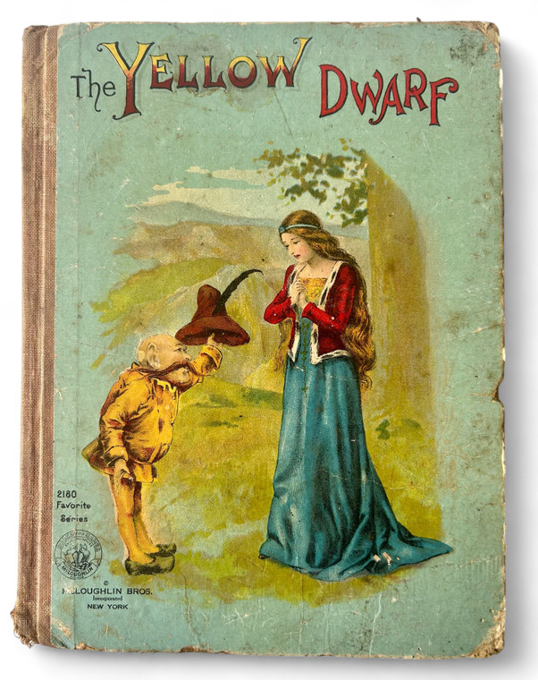 Antique YELLOW DWARF NAIN JAUNE by Madame d'Aulnoy French fairy tale book 1907 AAC front view