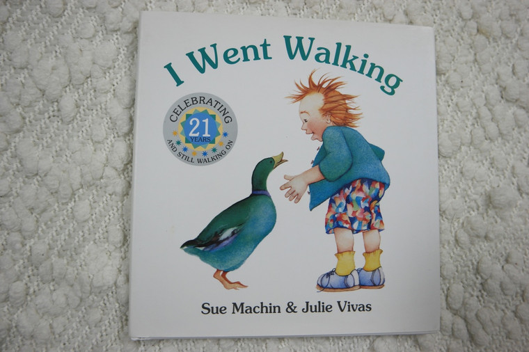 I WENT WALKING by Sue Machin hardcover picture book 21 years anniversary 2010 VGC front view