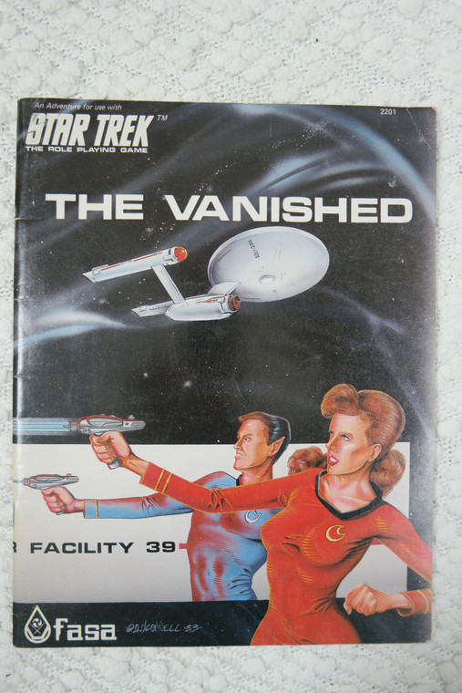 Star Trek The Role Playing Game: The Vanished by Fasa paperback game guide book 1983 GVC front view