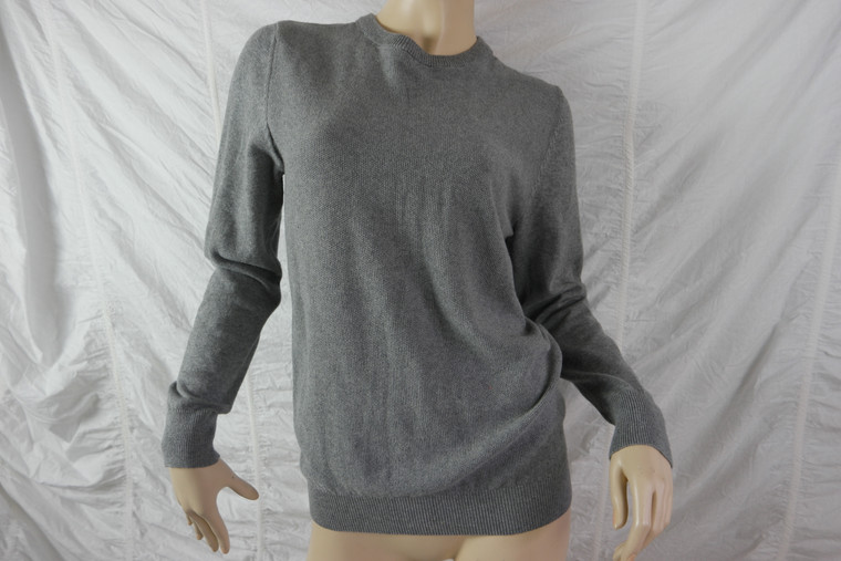 SEED grey 100% basic crew neck light knit jumper size M EUC front view