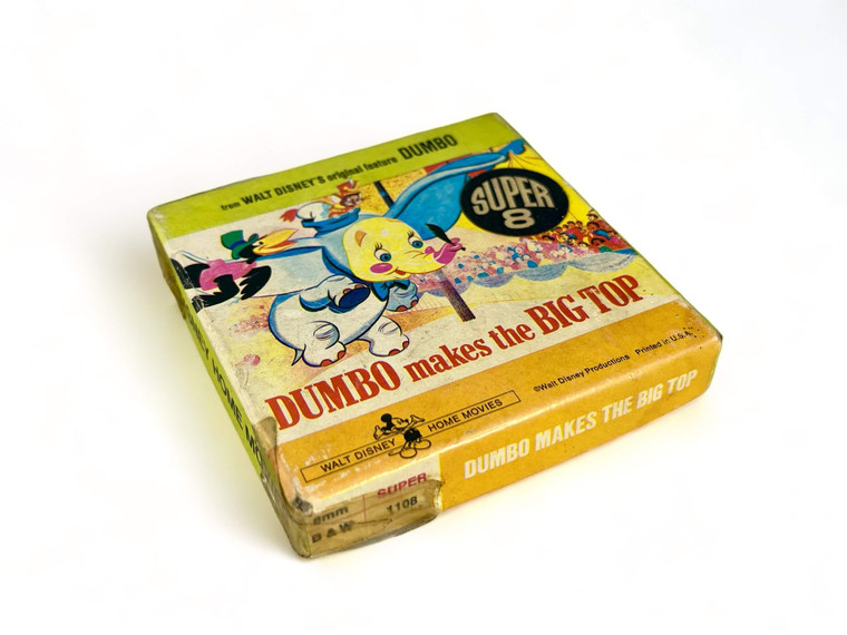 Vintage WALT DISNEY super 8 35mm DUMBO MAKES THE BIG TOP 1970's AMERICA VGVC front side view