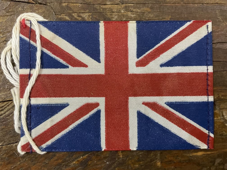 Vintage cloth mini FLAG & METAL ENGLAND ensign merchant flag 1970's EVC main view
