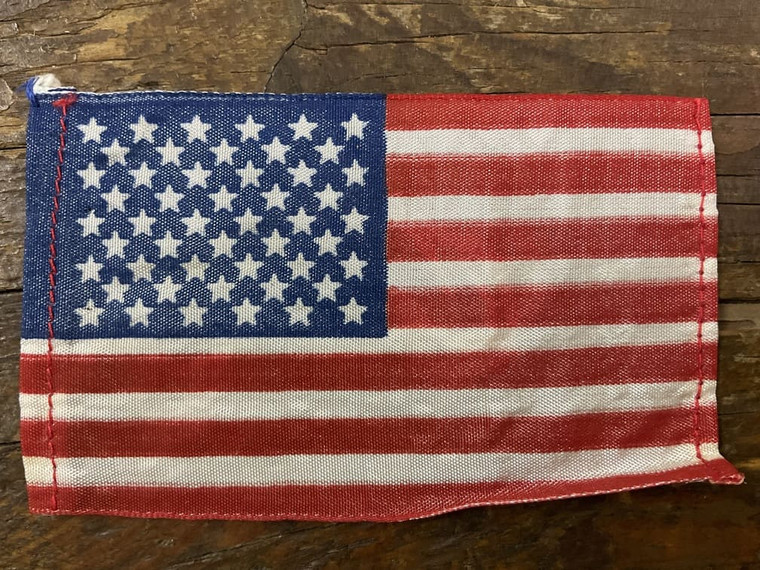 Vintage cloth mini FLAG & METAL USA AMERICA ensign merchant flag 1970's EVC main view