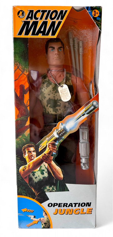 Vintage ACTION MAN Operation Jungle figure HASBRO boxed 1997 NEW front view