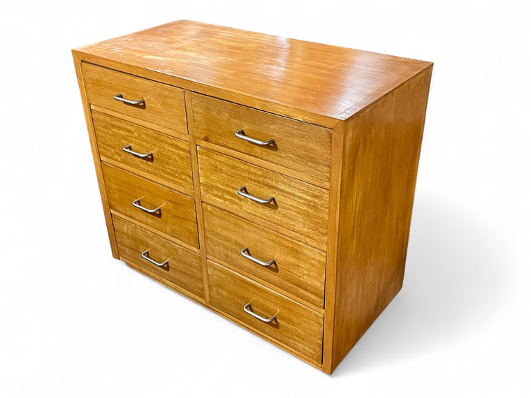 Vintage teak dresser drawers chest 8 eight mid-century modern 1970's AUSTRALIA