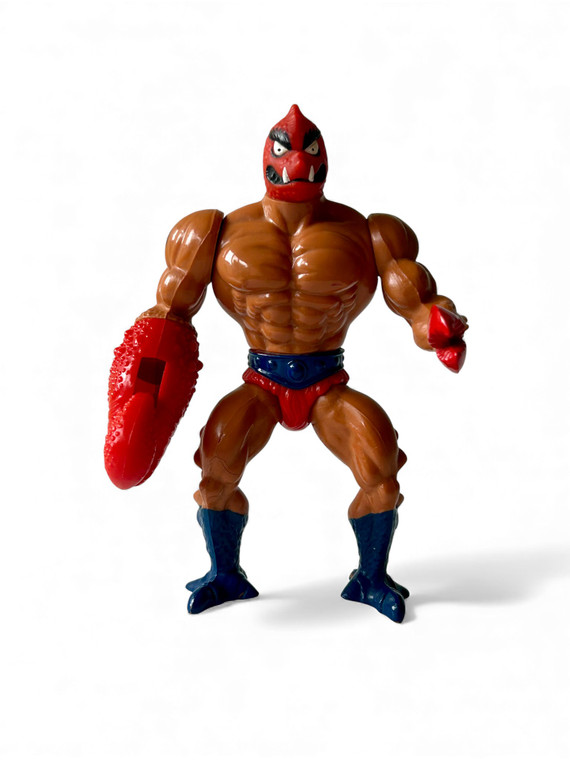 Vintage MOTU HE-MAN: MASTERS OF THE UNIVERSE Clawful action figure 1981 HONG KONG main view