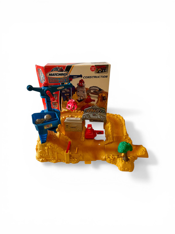 Vintage MATCHBOX Hero City Construction 2002 boxed near complete RARE display view