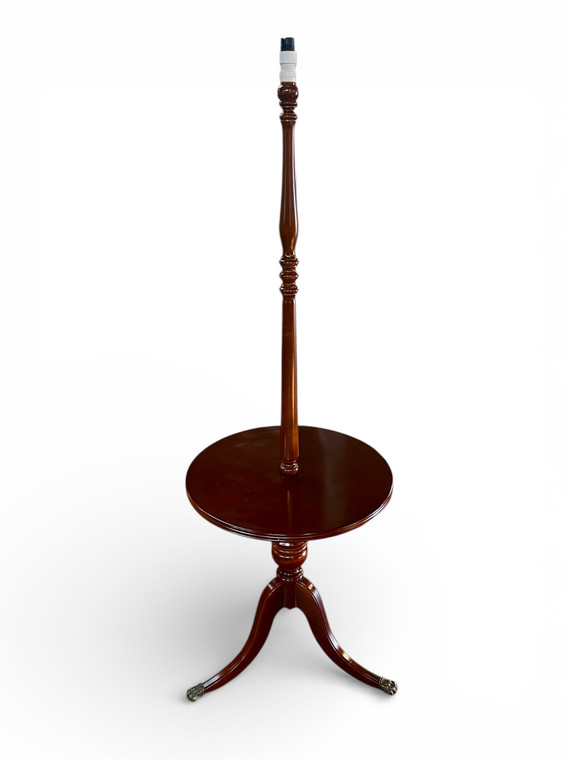 Vintage JARMAN ST CLAIR tripod floor lamp table brass claw foot 1970's AUSTRALIA front view