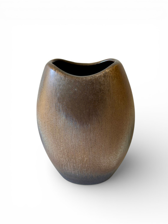 Vintage SCHEURICH KERAMIK pottery brown vase 506-17 1960's WEST GERMANY main view