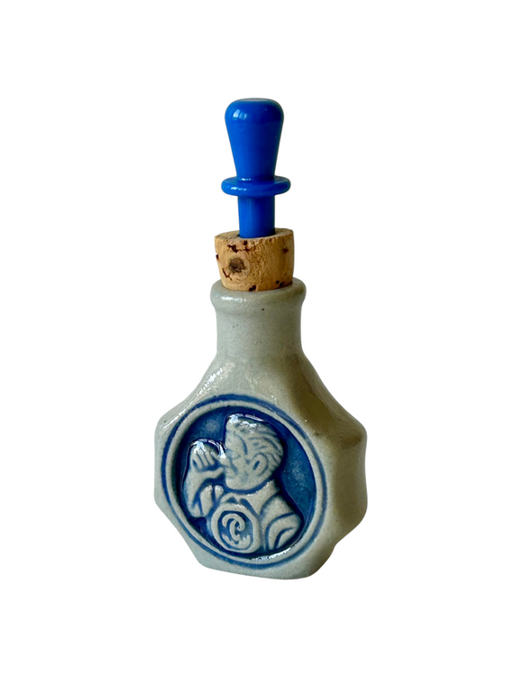Vintage POSCHL-SCHMALZLER Landshut/Bay stoneware snuff bottle 1970's GERMANY main view