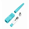 SC Multimode 50um Simplex Epoxy Polish Connector Aqua 2mm Boot - 100  Pack