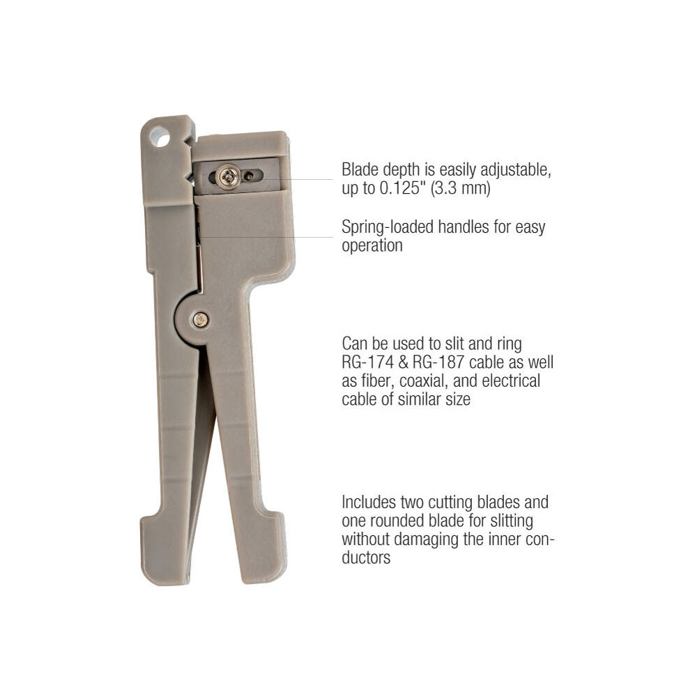 Jonard Industries Cable Ring Tool - Cutter For Plastic, Fabric & Rubber Cable Sheathing (3/16" To 1/2")