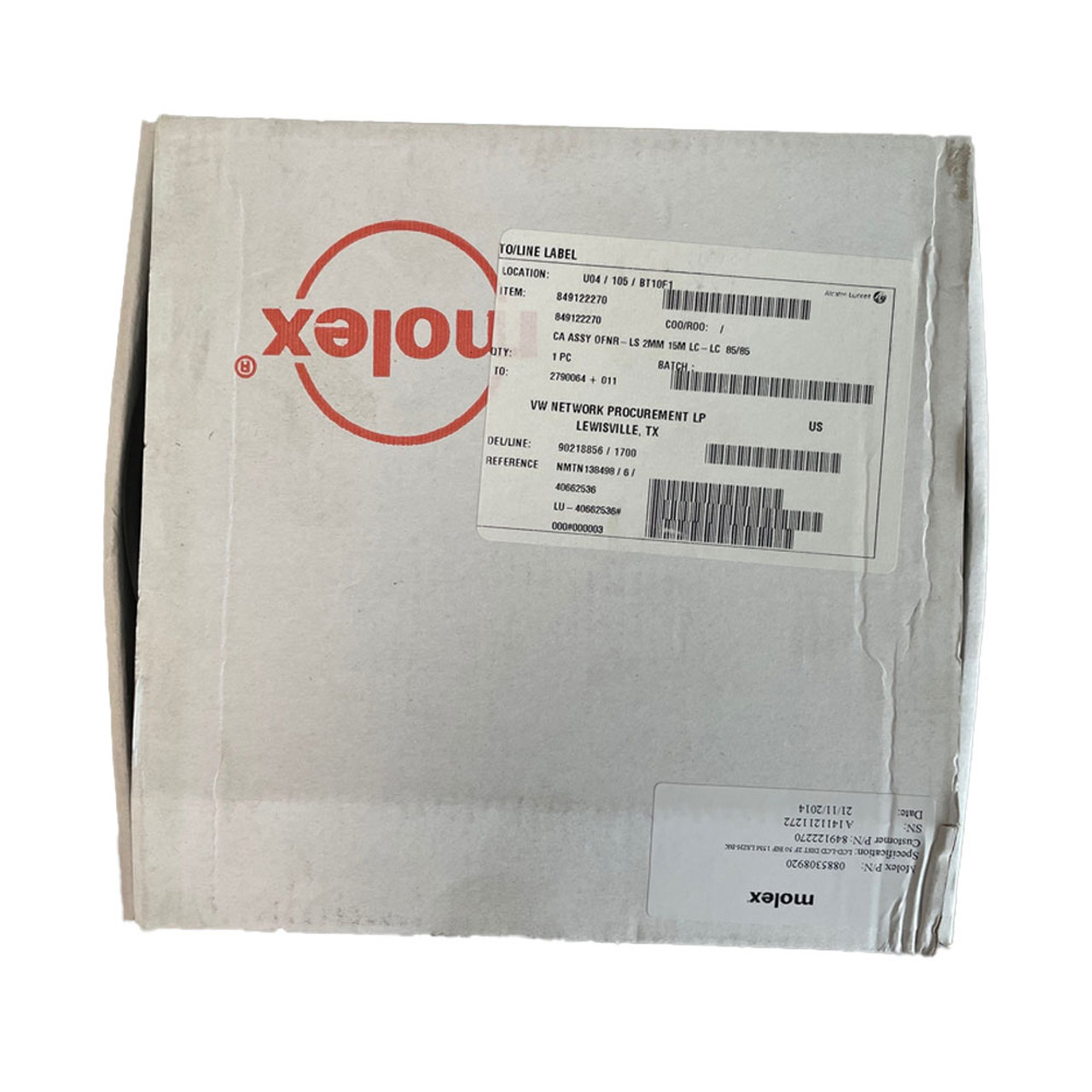 Molex 2F LC-LC 50UM OM2 INDOOR/OUTDOOR 15M *Clearance*