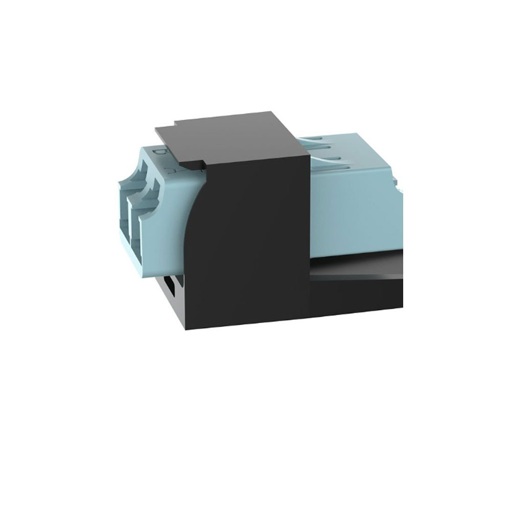 Panduit Mini-Com® Aqua LC Duplex Adapter, Black Module