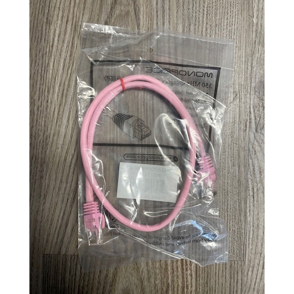 10 Pack Cat5 Pink Copper Ethernet Cable, Snagless Boot, *Clearance*