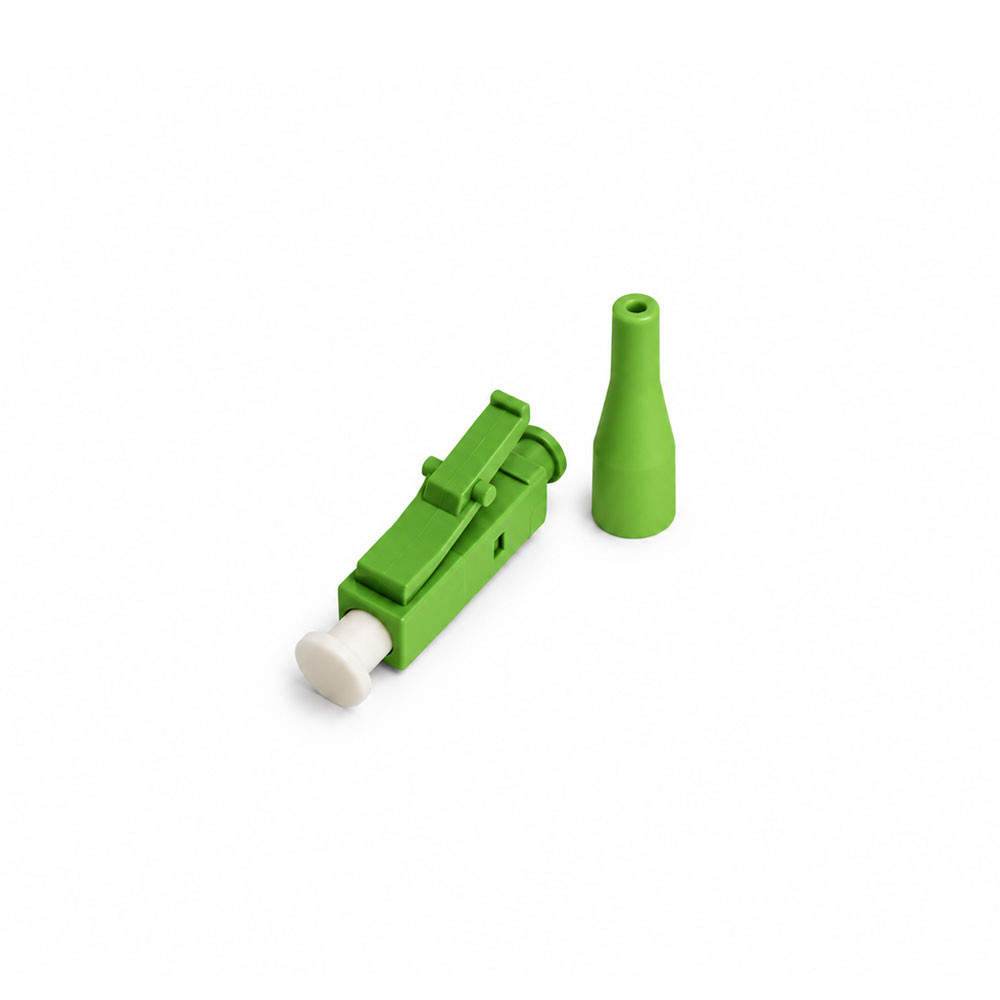 LC/APC Singlemode Simplex Epoxy Polish Connector Green 900um Boot - 100  Pack