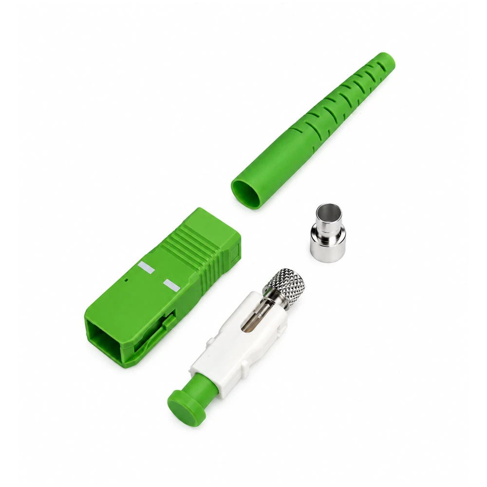 SC/APC Singlemode Simplex Epoxy Polish Connector Green 2mm Boot - 100  Pack