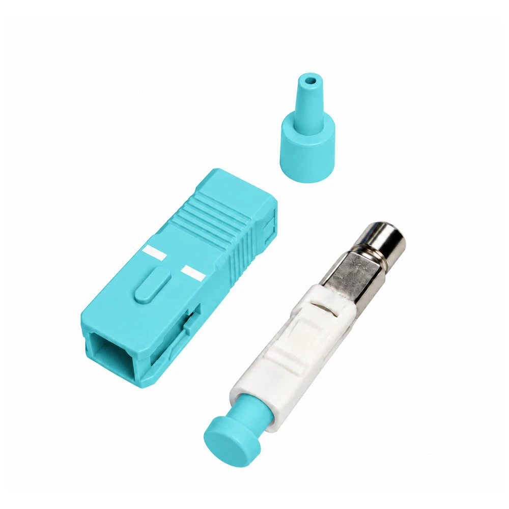 SC Mulitimode 50um Simplex Epoxy Polish Connector Aqua 900um Boot - 100  Pack