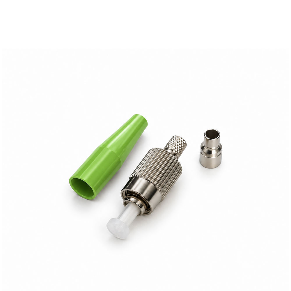 FC/APC Singlemode Simplex Epoxy Polish Connector Green 3mm Boot - 100  Pack