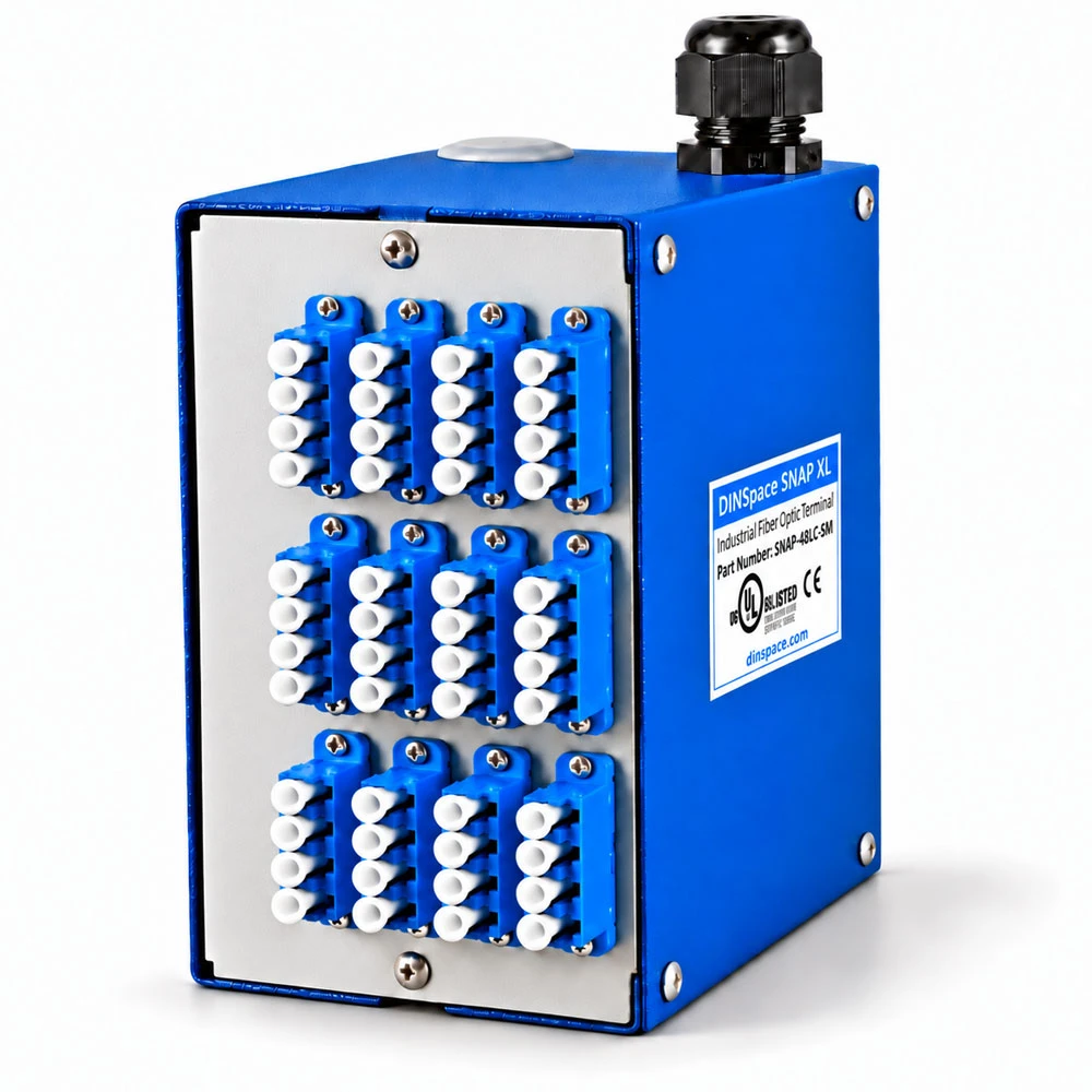 DINSpace SNAPXL-48LC-SM Compact Fiber Optic Patch Panel