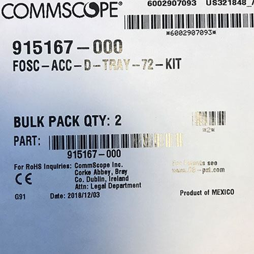 Commscope FOSC-ACC-D-TRAY 72F Splice Tray - 2 Pack