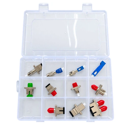 Fiber Optic Adapter Coupler Variety Kit - SM/MM - 11 Piece - Hybrid