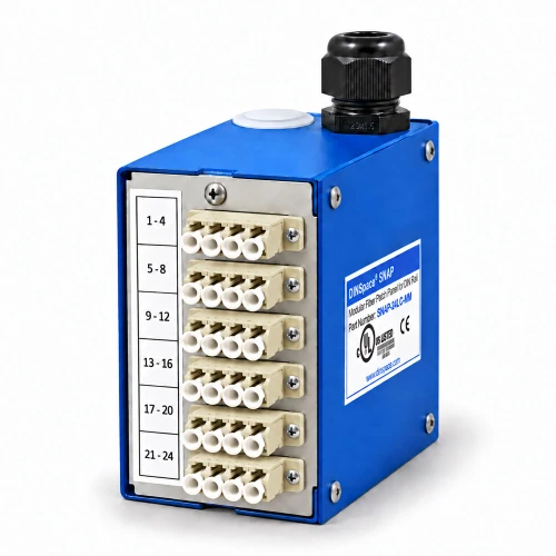 DINSpace SNAP-24LC-MM Compact Fiber Optic Patch Panel