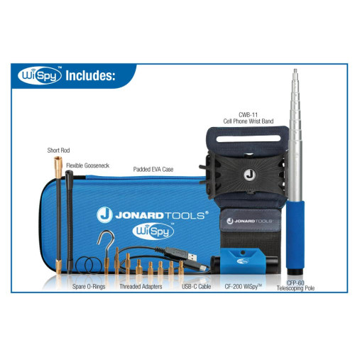 Jonard WiSpy™ - Multipurpose Wireless Inspection Camera & Cable Pulling Tool - CF-200