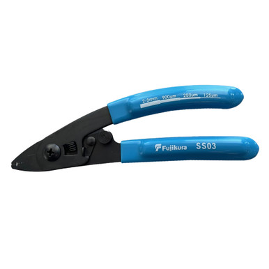 CFS-3 Fiber Optic Stripper Tool - 3-Port Hole Design With Rubber Handle For FTTH/FTTX Systems