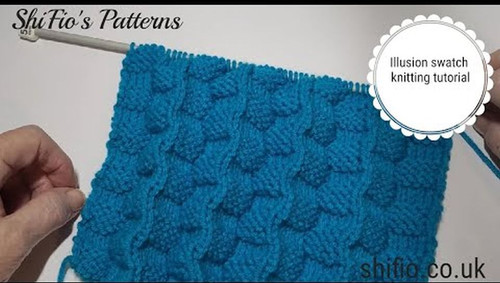 Illusion knitting pattern stitch design - ShiFio's Patterns