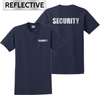 Navy Blue Reflective Security T Shirt Short Sleeve |